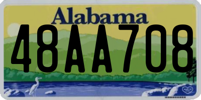 AL license plate 48AA708