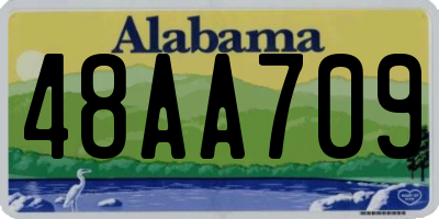 AL license plate 48AA709