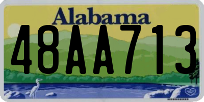 AL license plate 48AA713