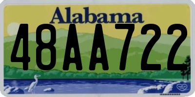 AL license plate 48AA722
