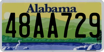 AL license plate 48AA729
