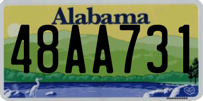AL license plate 48AA731