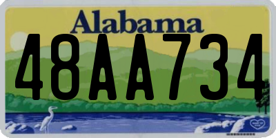 AL license plate 48AA734