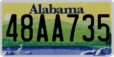 AL license plate 48AA735
