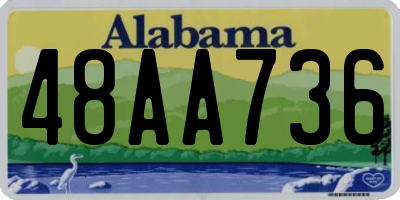 AL license plate 48AA736