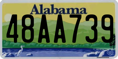AL license plate 48AA739