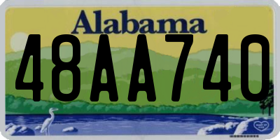 AL license plate 48AA740