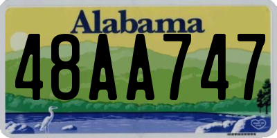 AL license plate 48AA747