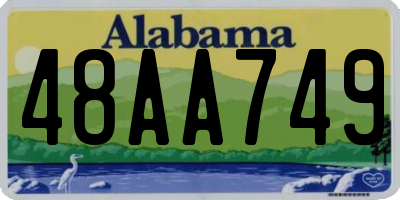 AL license plate 48AA749