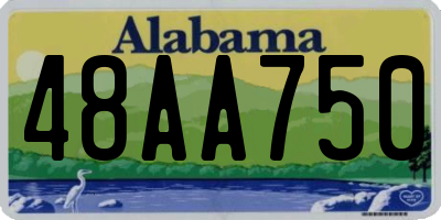 AL license plate 48AA750
