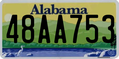 AL license plate 48AA753