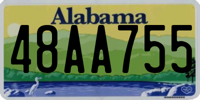 AL license plate 48AA755