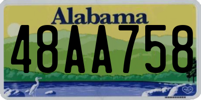 AL license plate 48AA758