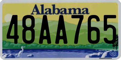 AL license plate 48AA765