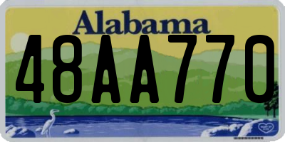 AL license plate 48AA770