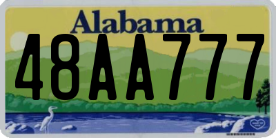 AL license plate 48AA777