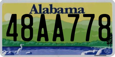 AL license plate 48AA778