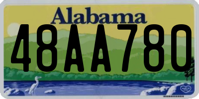 AL license plate 48AA780