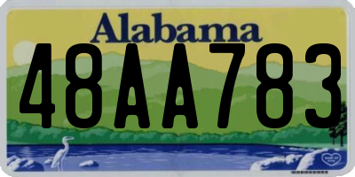 AL license plate 48AA783