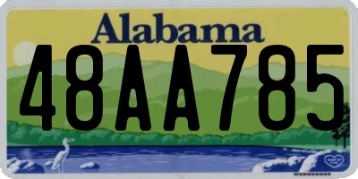 AL license plate 48AA785