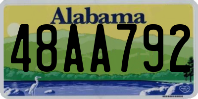 AL license plate 48AA792