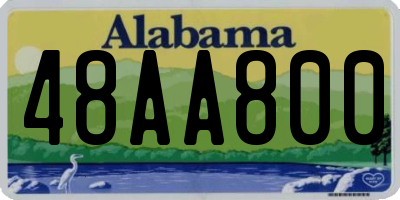 AL license plate 48AA800