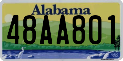 AL license plate 48AA801