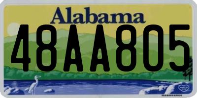 AL license plate 48AA805