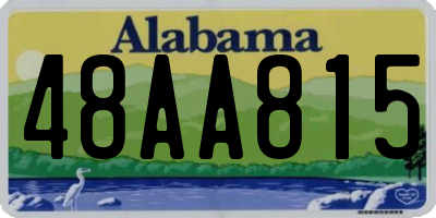 AL license plate 48AA815