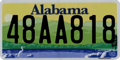 AL license plate 48AA818
