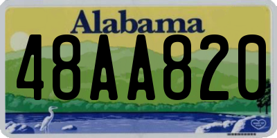 AL license plate 48AA820