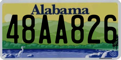 AL license plate 48AA826