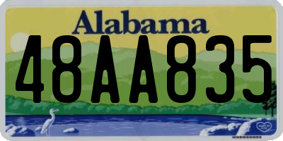 AL license plate 48AA835