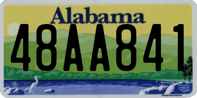 AL license plate 48AA841