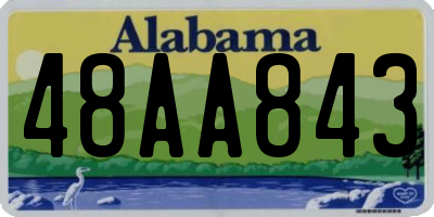 AL license plate 48AA843
