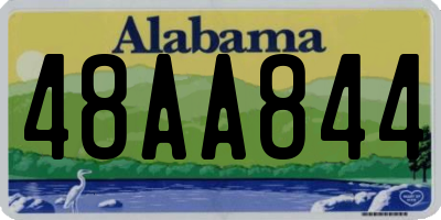 AL license plate 48AA844