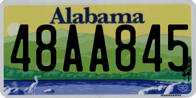 AL license plate 48AA845