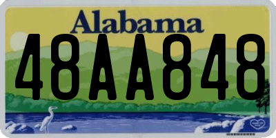 AL license plate 48AA848