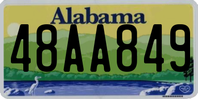 AL license plate 48AA849