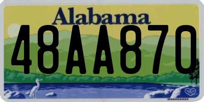 AL license plate 48AA870