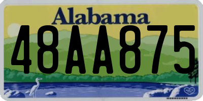 AL license plate 48AA875