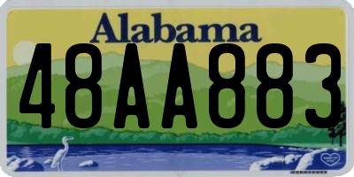 AL license plate 48AA883