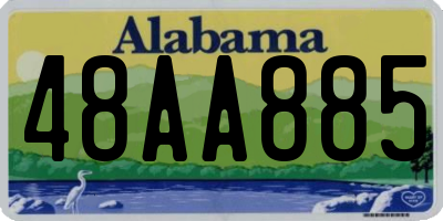 AL license plate 48AA885