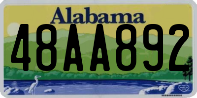 AL license plate 48AA892