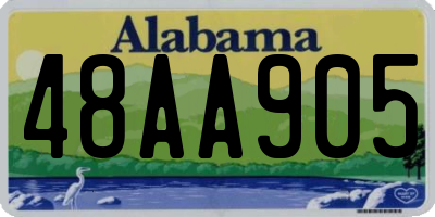 AL license plate 48AA905