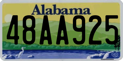 AL license plate 48AA925