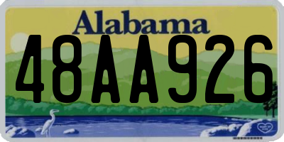 AL license plate 48AA926