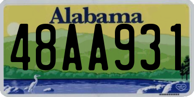 AL license plate 48AA931