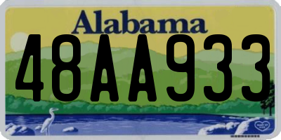 AL license plate 48AA933