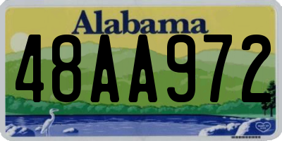 AL license plate 48AA972